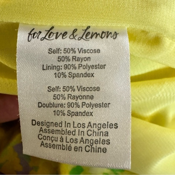 For Love and Lemons Dubois Mini Dress Size Small - Picture 16 of 16